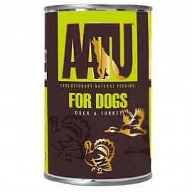 AATU консервы для взрослых собак с уткой и индейкой, AATU DUCK & TURKEY, 400г